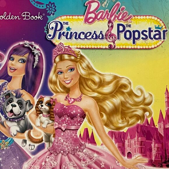 Little Golden Book Barbie Princess and Popstar 2012 Hardcover LGB - Picture 3 of 9